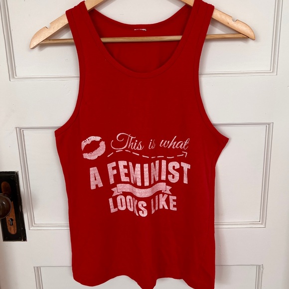 ❤️this is what a feminist looks like❤️ vintage tank M - Picture 2 of 5